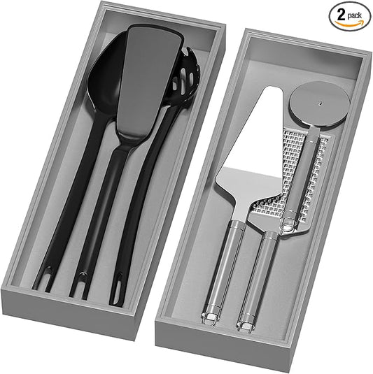 Bamboo Drawer Organizer, Extra Large Silverware Organizer by Lixple
