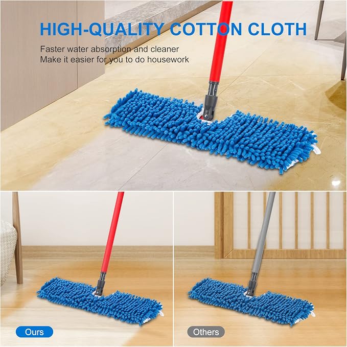 4 Pack Chenille Mop Heads Replacements Compatible - Image 7