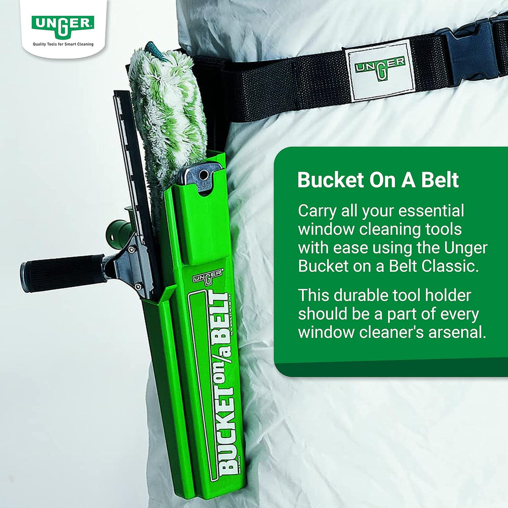 UNGER Bucket-on-a-Belt Classic, Green, Plastic, 1.5 liters