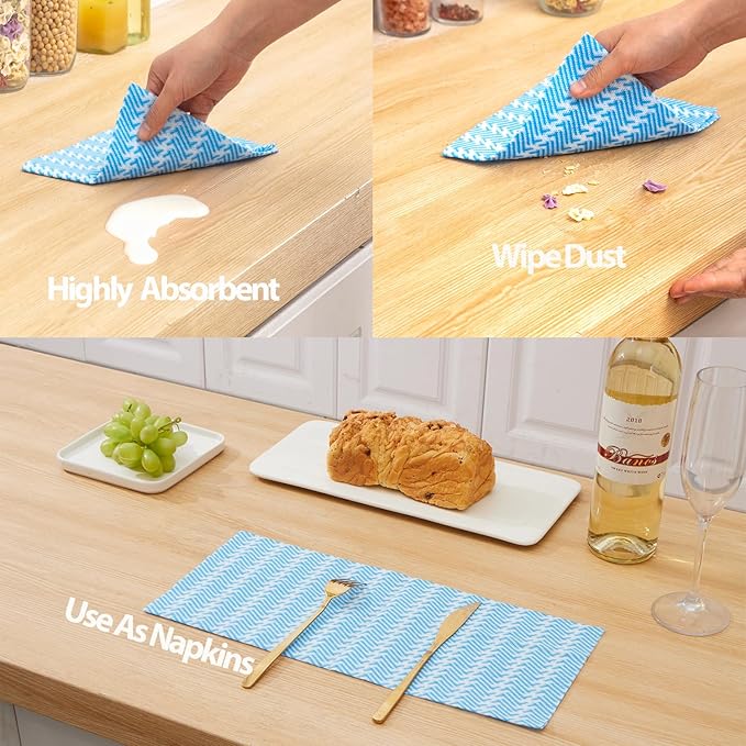 Disposable Cleaning Cloths Dry Handi Wipes Reusable Dish Cloths Multi Use - Image 7