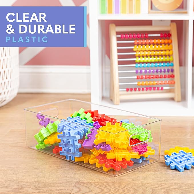 Plastic Food Storage 6 Pack Clear Container Bin - Image 6