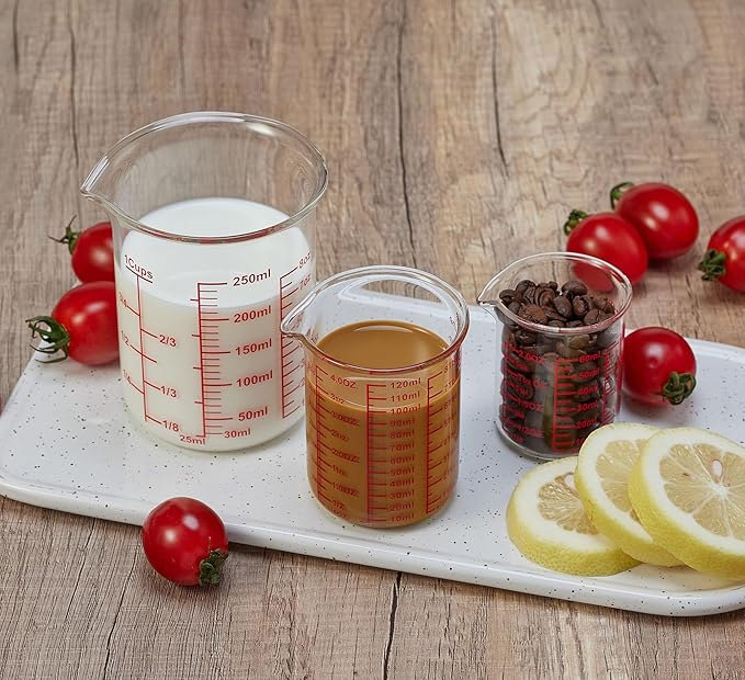 Ackers High Borosilicate Glass Measuring Cup Set - Image 2