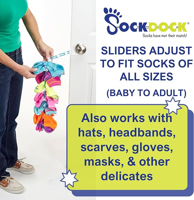 Sock Laundry Solution for Washing Drying & Storing Socks in Pairs, Clip & Hold - Image 6