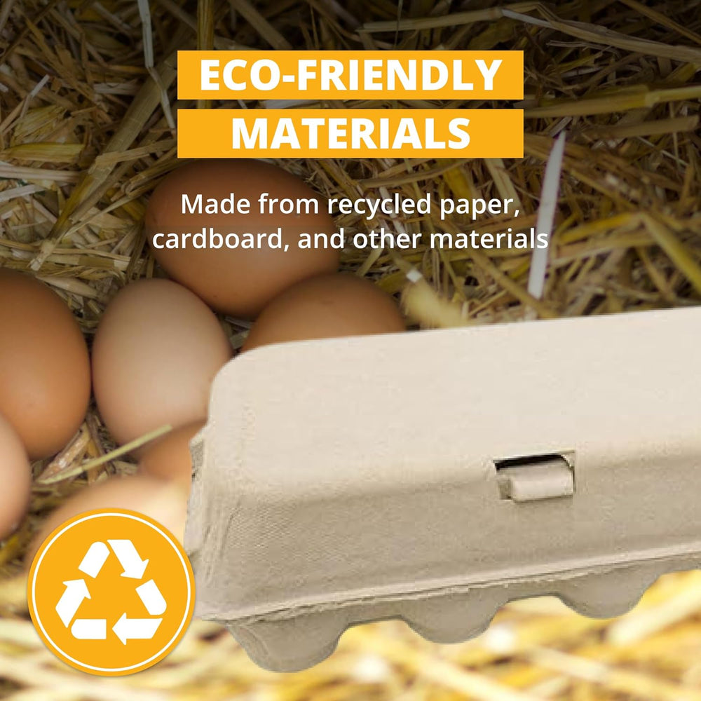 Stromberg's Large Blank Flat Top Chicken Egg Cartons, 100 Pack