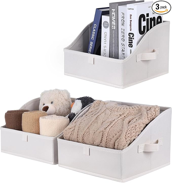 WUIKE Closet Storage Bins, Large Trapezoid Storage Boxes by WUIKE