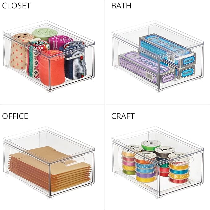 mDesign Stackable Storage Containers Box - Image 7