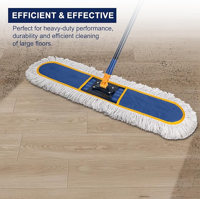 KeFanta 24" Commercial Dust Mop Replacement Heads, Reusable Industrial Dust Mop - Image 2