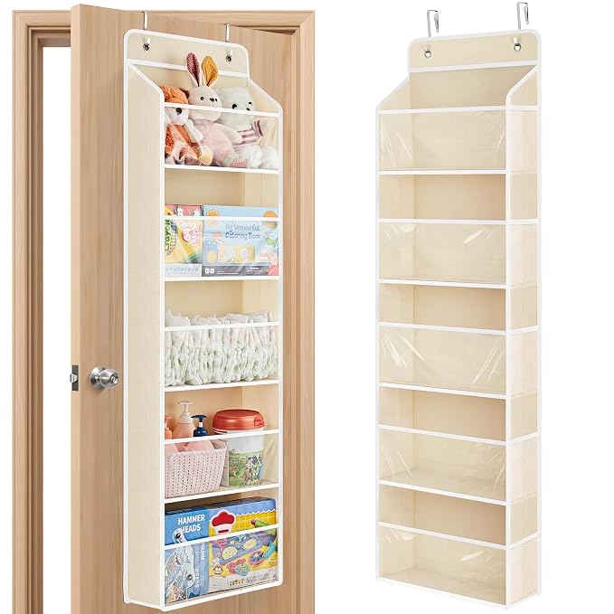 JARLINK Toy Stuffed Animal Storage, Over The Door Organizer W/Clear View Windows by JARLINK