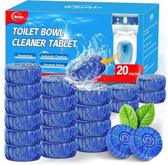 Toilet Bowl Cleaner, Automatic Toilet Tank Cleaner Tablets, Powerful Cleaning by Msvvko