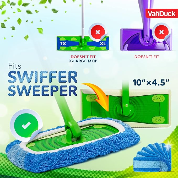 VanDuck Reusable Pet Heavy Duty Mop Pads Compatible - Image 2