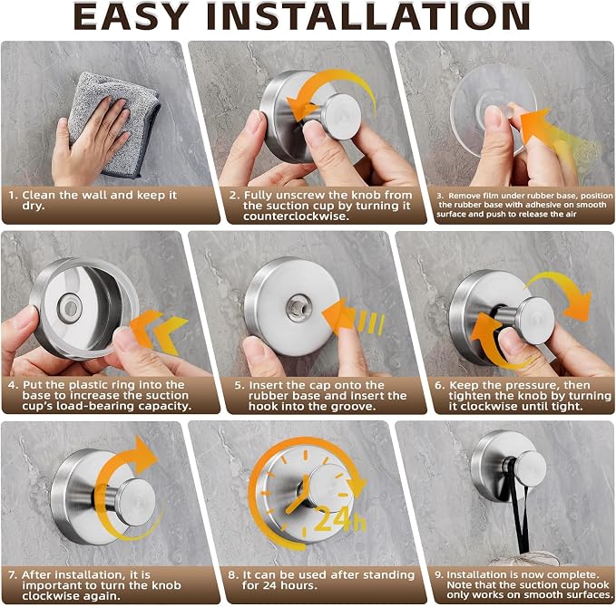 Reusable Heavy Duty Suction Cup Hooks - Image 4