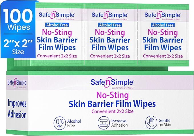 Safe n' Simple No Sting Skin Prep Wipes by SAFENSIMPLECLEANCOMFORTABLECONFIDENT