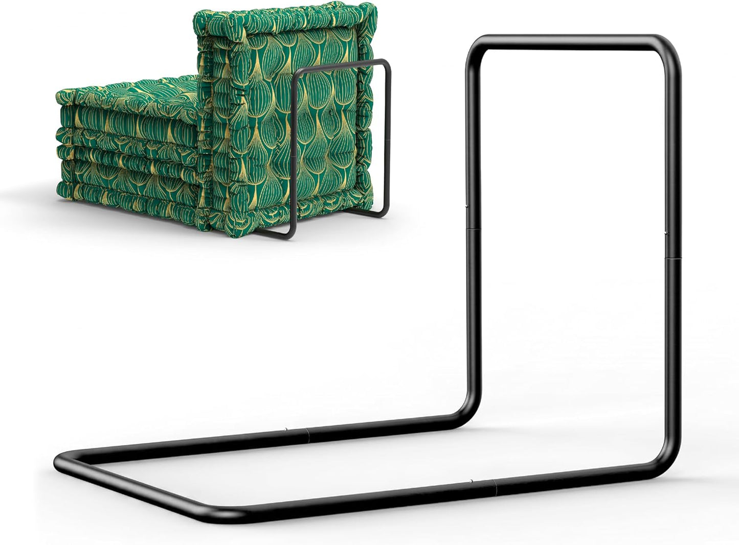 WOWMAX L-Shaped Metal Support Frame for Our Boho Floor Sofa, Freestanding Sofa Bracket Accessory, Easy Assembly, Sturdy Back Support, Sofa Not Included