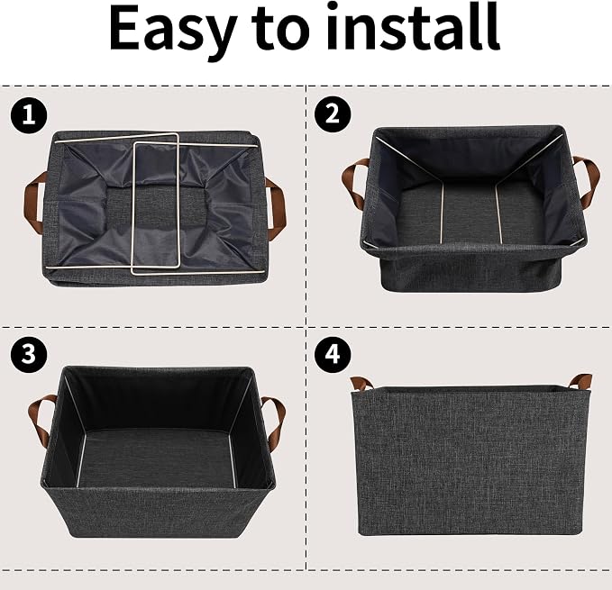 GRANNY SAYS Storage Baskets for Shelves, Closet Organizer Bins, Clothes Storage - Image 8