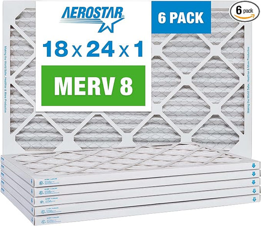 Aerostar 18x24x1 MERV 8-6 Count by AirFiltersDelivered