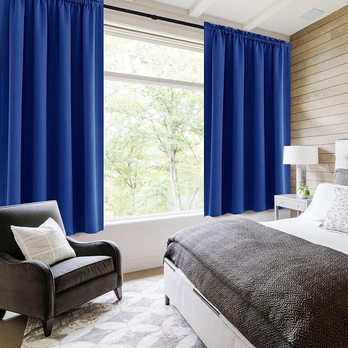 DWCN Blackout Curtains Room Darkening Thermal Insulated Bedroom Curtains Window - Image 2
