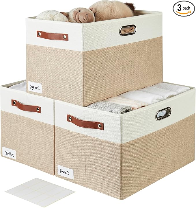 Large Collapsible Fabric Storage Bins by Bagnizer