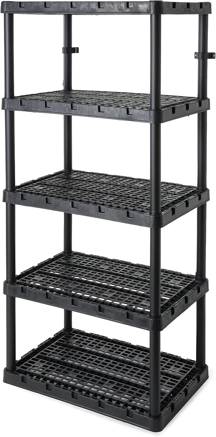 Gracious Living Knect-A-Shelf XL 5 Shelf Heavy Duty Storage Rack, 2 Pack