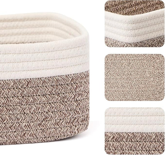 Small Storage Baskets for Organizing | Closet Organizer Bins | Shelf Toy Basket - Image 2