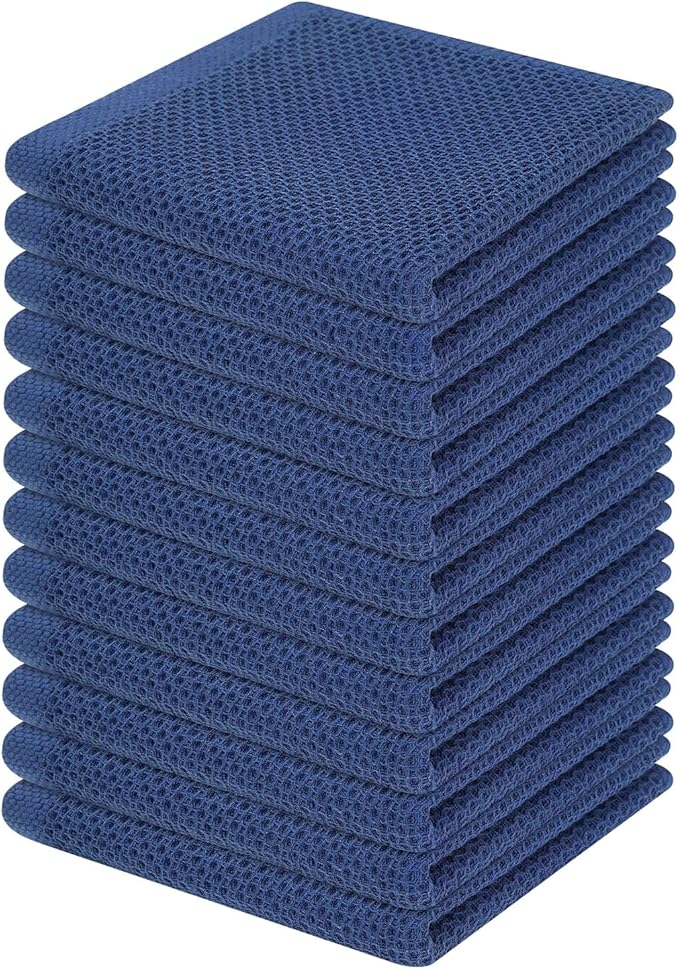 Homaxy 100% Cotton Waffle Weave Kitchen Dish Cloths, Ultra Soft Absorbent Quick by Homaxy