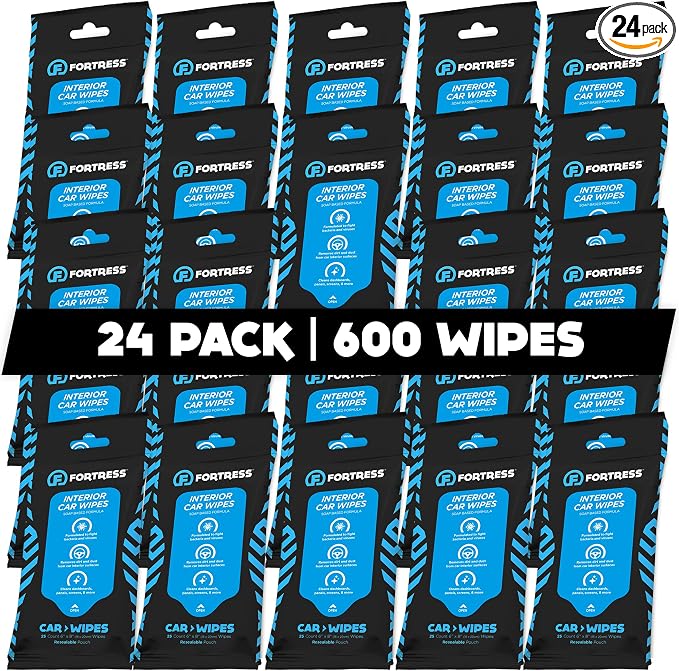 Fortress Car Interior Wipes for Car Interior Cleaning, and Steering Wheel by Fortress