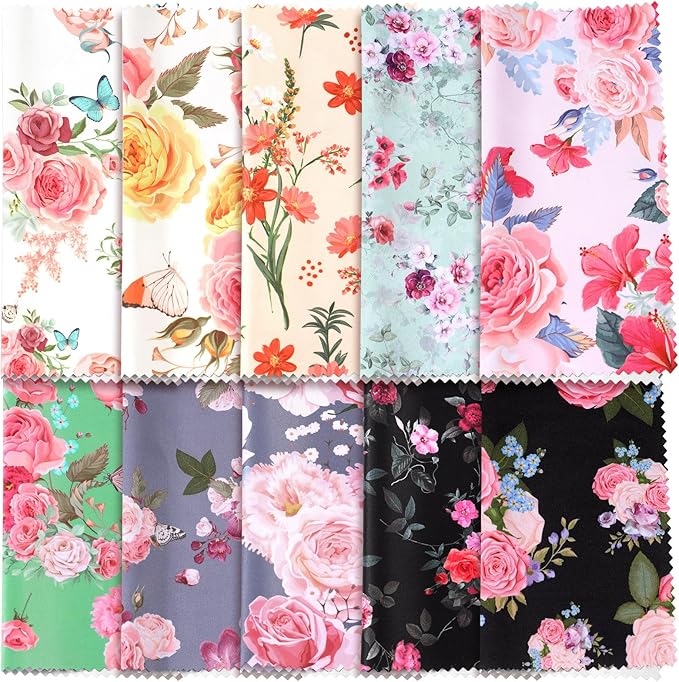 Sinmoe 20 Pcs Microfiber Cleaning Cloth Elegant Flower Design Microfiber Cloth by Sinmoe