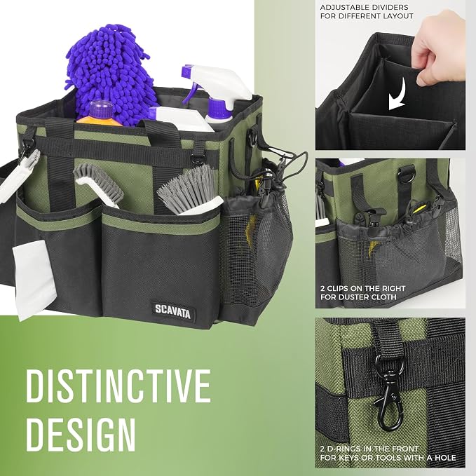 Compact Wearable Cleaning Caddy, Small Cleaning Caddy Supplies Organizer - Image 3