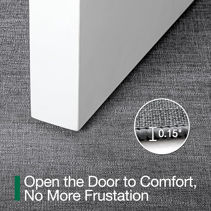 LUMI Ultra Thin Door Mat for Entryway, Low Profile Non Slip Rubber Backing - Image 4