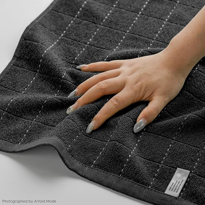 Artoid Mode Checkered Designed Cotton Black Terry Kitchen Dish Towels, 15x25 - Image 4
