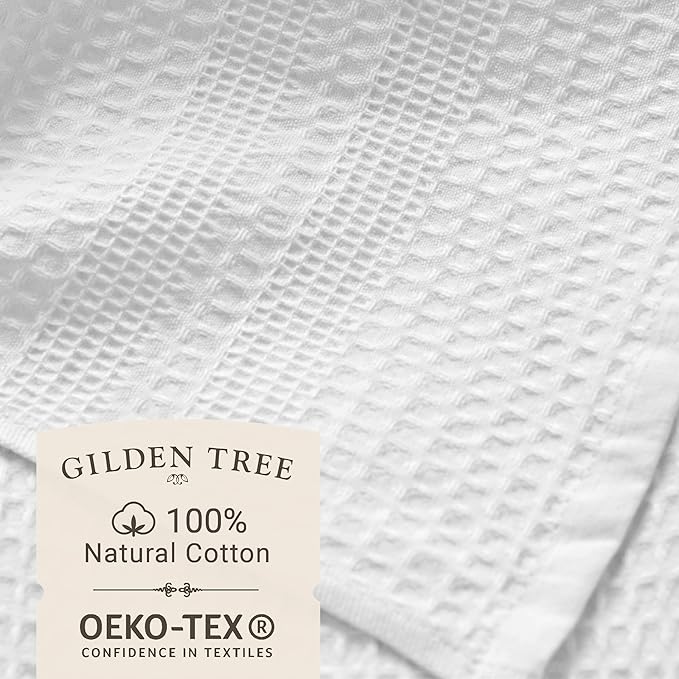 GILDEN TREE Waffle Bath Sheet Large Bath Towels Quick Dry Thin Body Towels - Image 2
