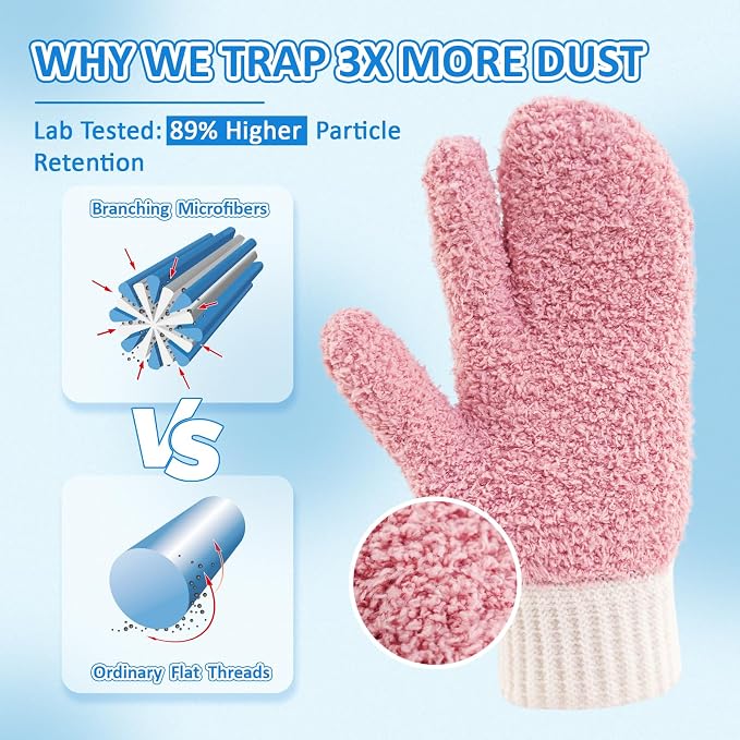 MIG4U Microfiber Dusting Gloves House Cleaning Glove - Image 2