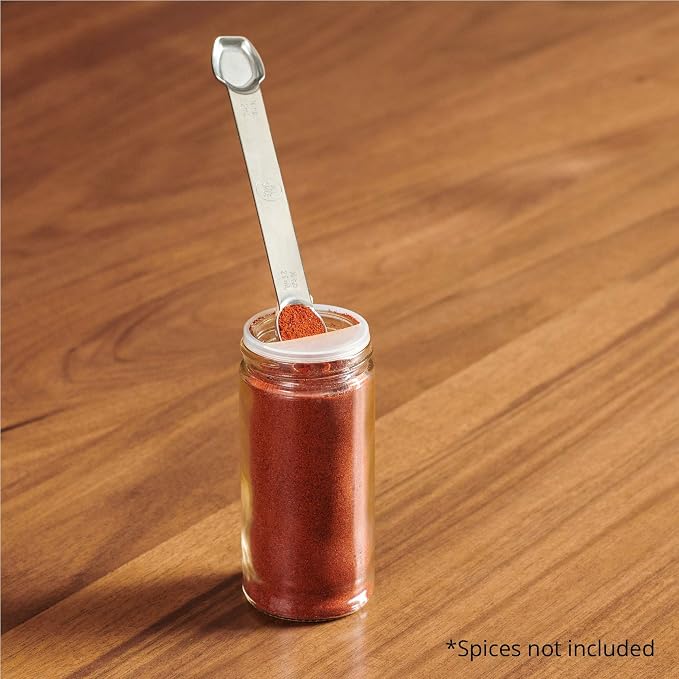 AllSpice Stainless Steel Double Sided Measuring Spoon- 1/2 Teaspoon and 1/4 - Image 2
