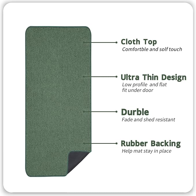 Bath Mat, Ultra Thin Bathroom Runner Rugs, Large Bath Mats - Image 2