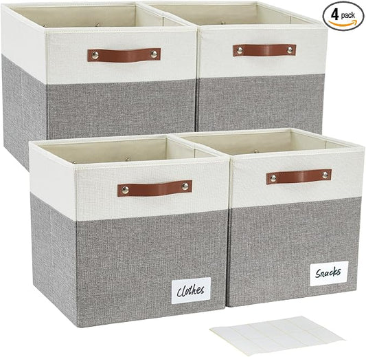 Collapsible Fabric Storage Cube Bins by Bagnizer