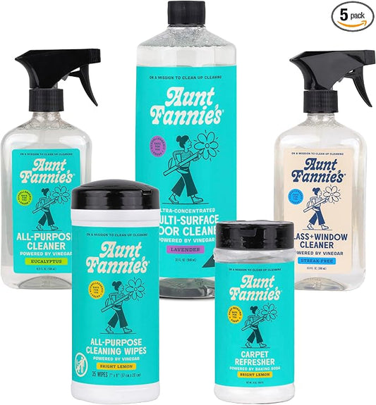 Aunt Fannie's Whole Home Cleaning Bundle: All Purpose Spray, Floor Cleaner by AuntFannies