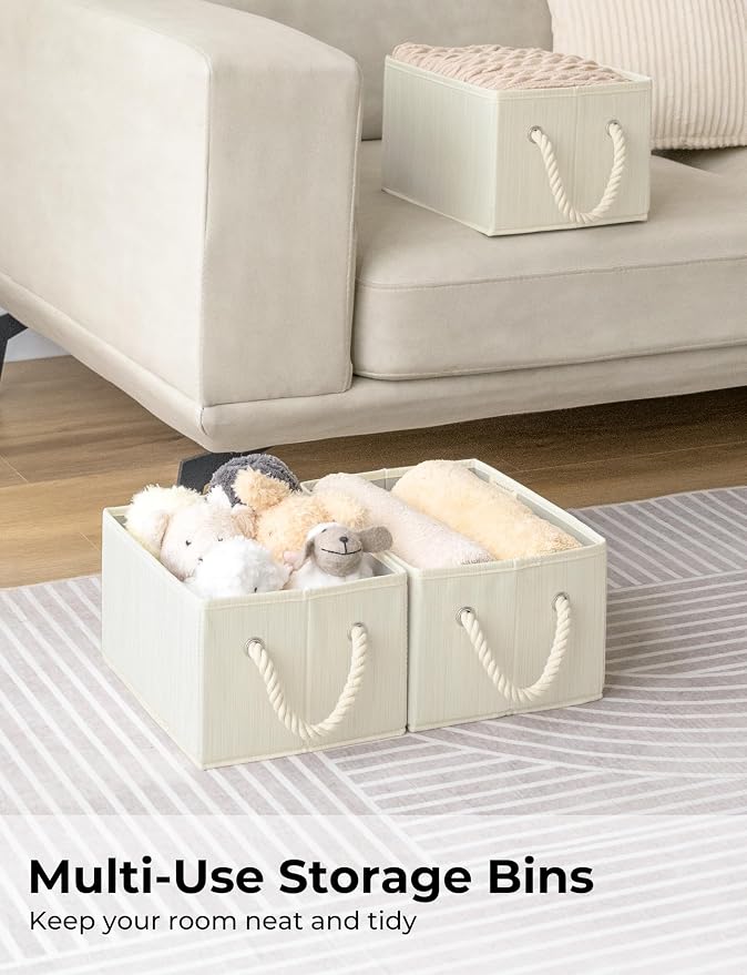 StorageWorks Storage Baskets for Shelves, Foldable Fabric Closet Storage Bins - Image 5