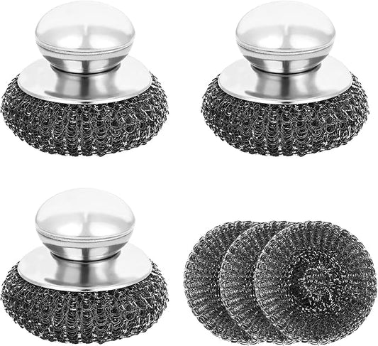 6Pcs Steel Wool Scrubber, Stainless Steel Scrubber by Unknown