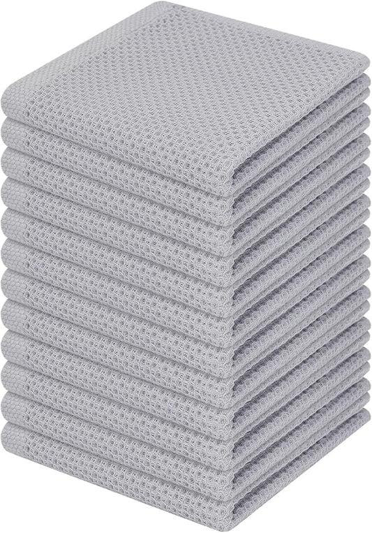 Homaxy 100% Cotton Waffle Weave Kitchen Dish Cloths, Ultra Soft Absorbent Quick by Homaxy