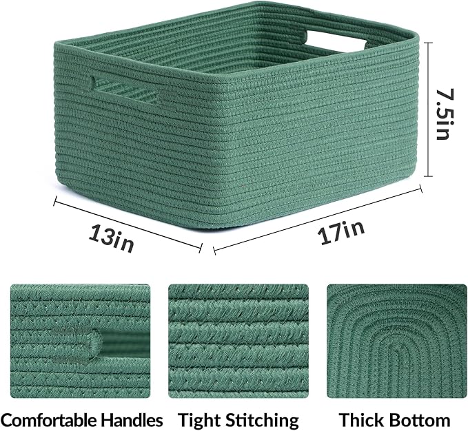 Large Storage Baskets for Organizing, Closet Shelf Baskets for Clothes Blanket - Image 2