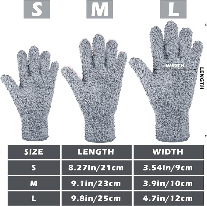 Patelai 3 Pairs Microfiber Plant Dusting Gloves Leaf Cleaning Gloves - Image 3