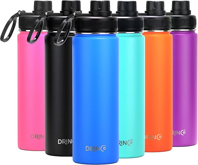 DRINCO Stainless Steel Water Bottle Spout Lid Vacuum Insulated Double Wall by Drinco