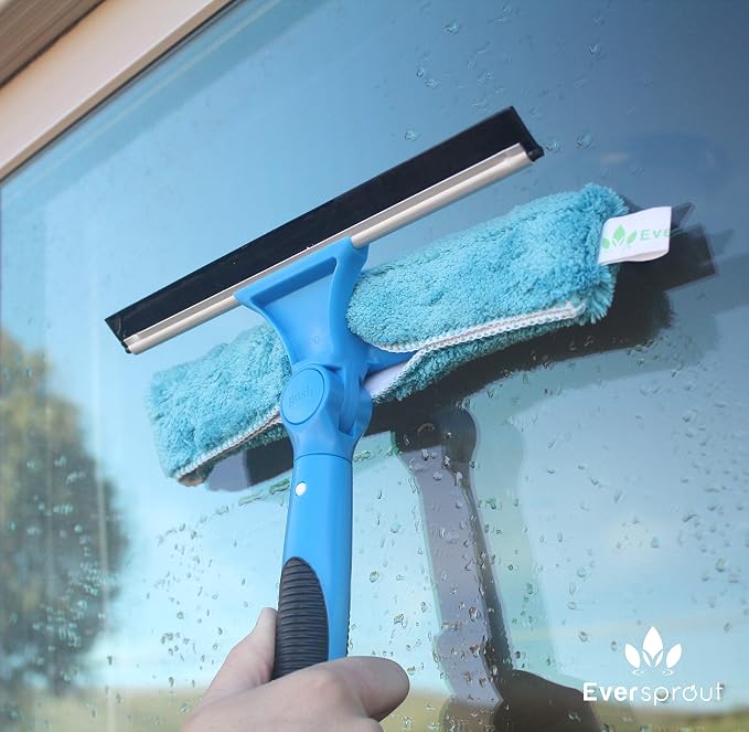 EVERSPROUT Swivel Squeegee & Microfiber Glass Window Scrubber, Light-Weight - Image 6