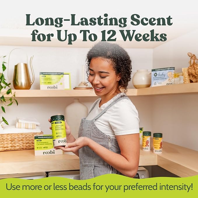 Roobi Sustainable Laundry Scent Booster Beads. Linen Breeze Fragrance Laundry - Image 4