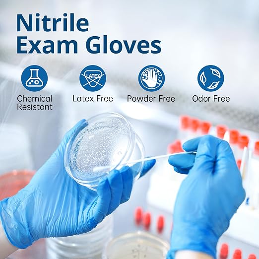 Nitrile Disposable Exam Gloves, Powder Free, Non-Sterile, 1000-ct Case - Image 2