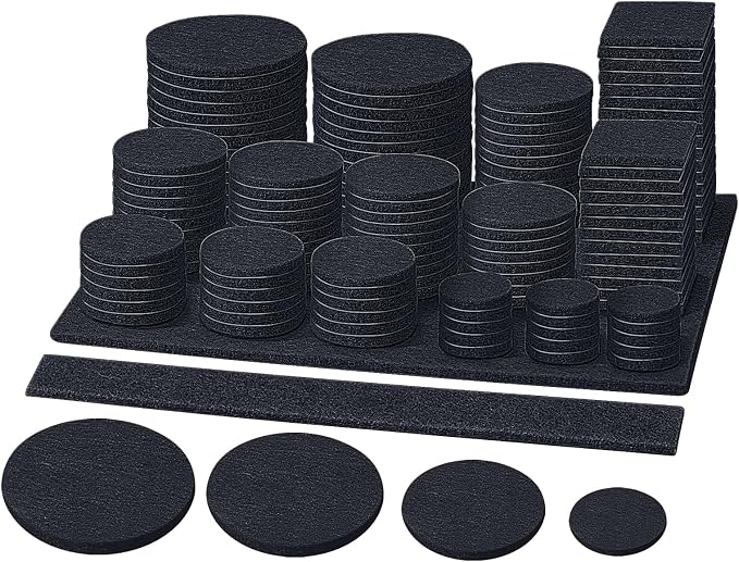 BALEINE 141PCS Felt Furniture Pads, Scratch-Reducing Floor Protectors by BALEINE