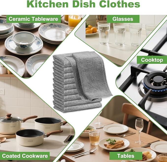 10 Counts Multipurpose Wire Dishwashing Rag, Non Scratch Wire Dishcloth - Image 6