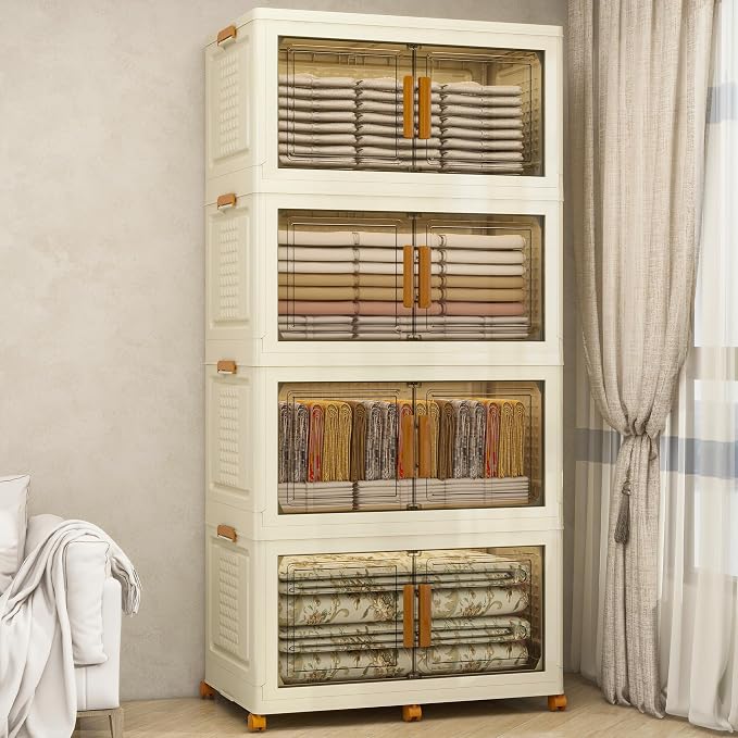 Plastic Stackable Storage Bins by Unknown