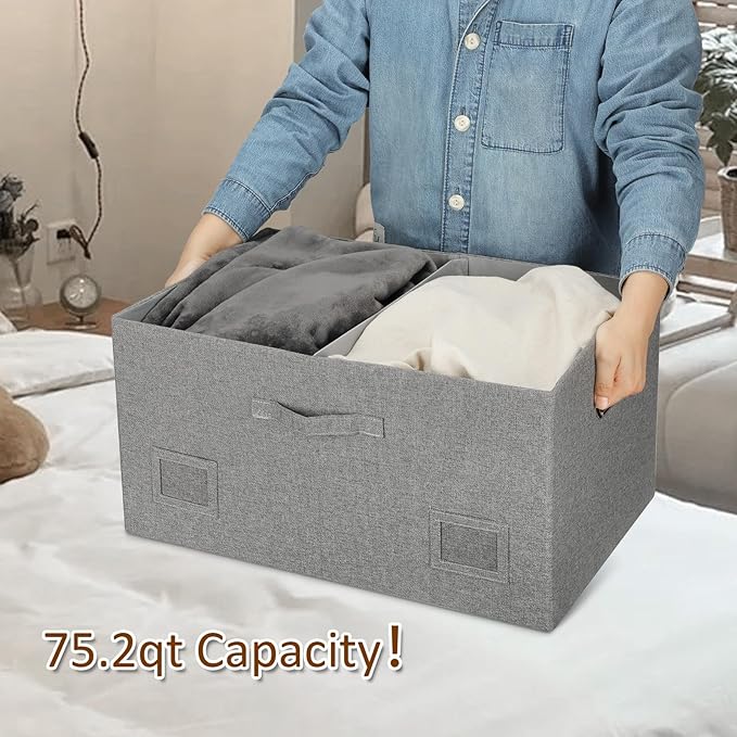 75 Quarts Extra Large Decorative Storage Bins - Image 3
