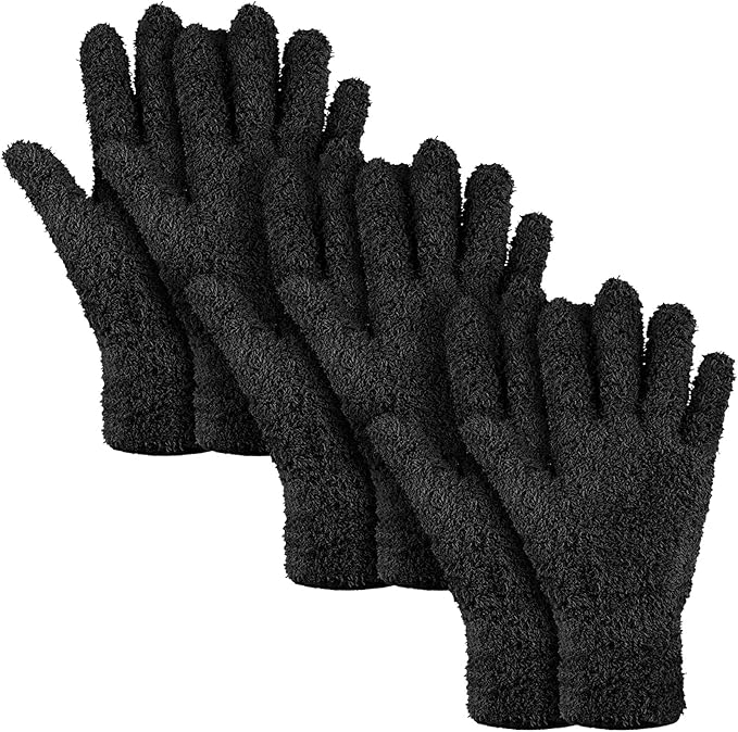 Patelai 3 Pairs Microfiber Plant Dusting Gloves Leaf Cleaning Gloves by Patelai