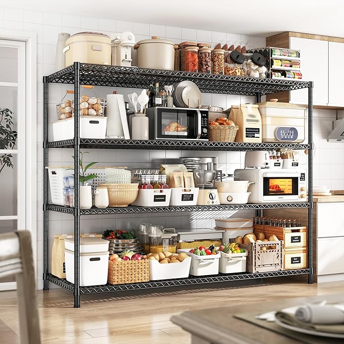 68.1"W Storage Shelves 2500LBS Wire Shelving Unit, Garage Shelving Heavy Duty - Image 2